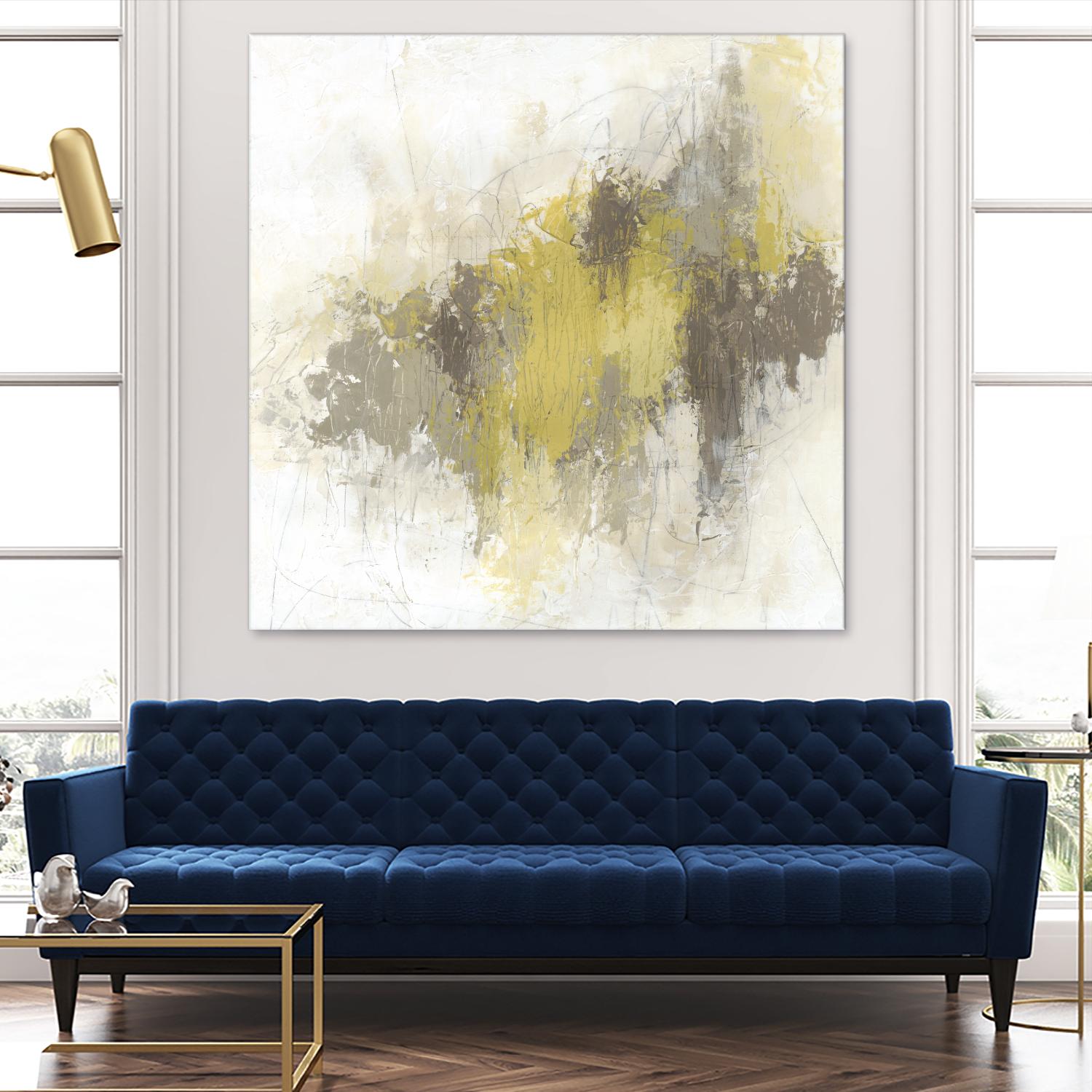 Saffron Abstract I by June Erica Vess on GIANT ART - yellow abstract abstract