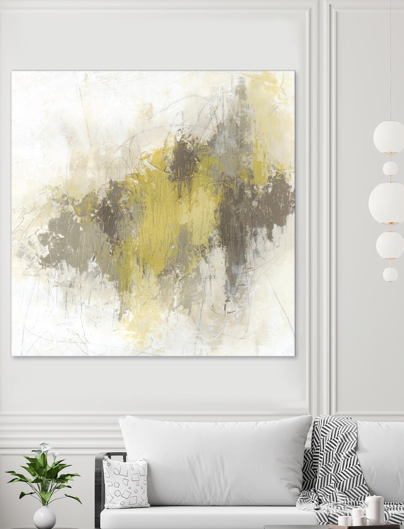 Saffron Abstract I by June Erica Vess on GIANT ART - yellow abstract abstract