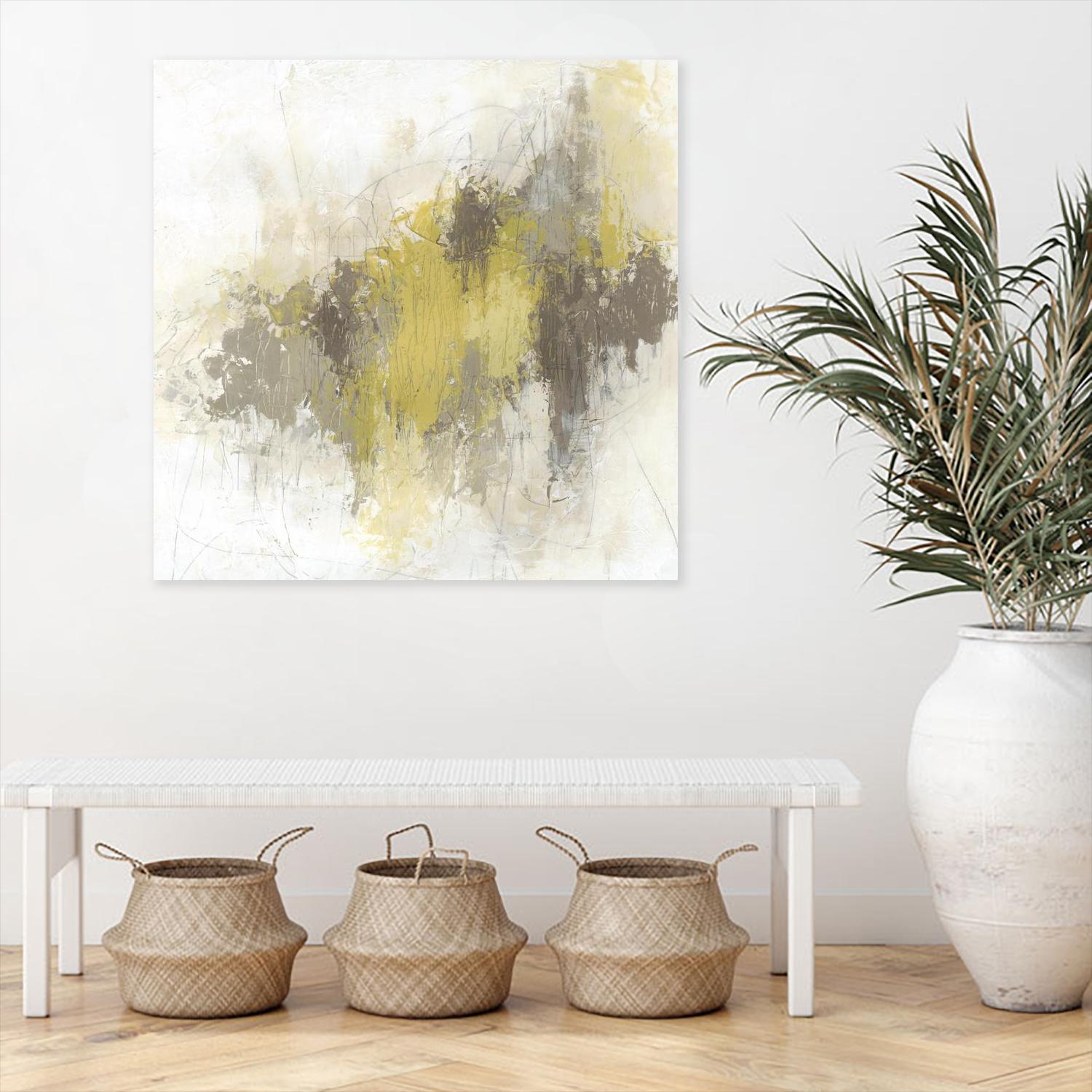 Saffron Abstract I by June Erica Vess on GIANT ART - yellow abstract abstract