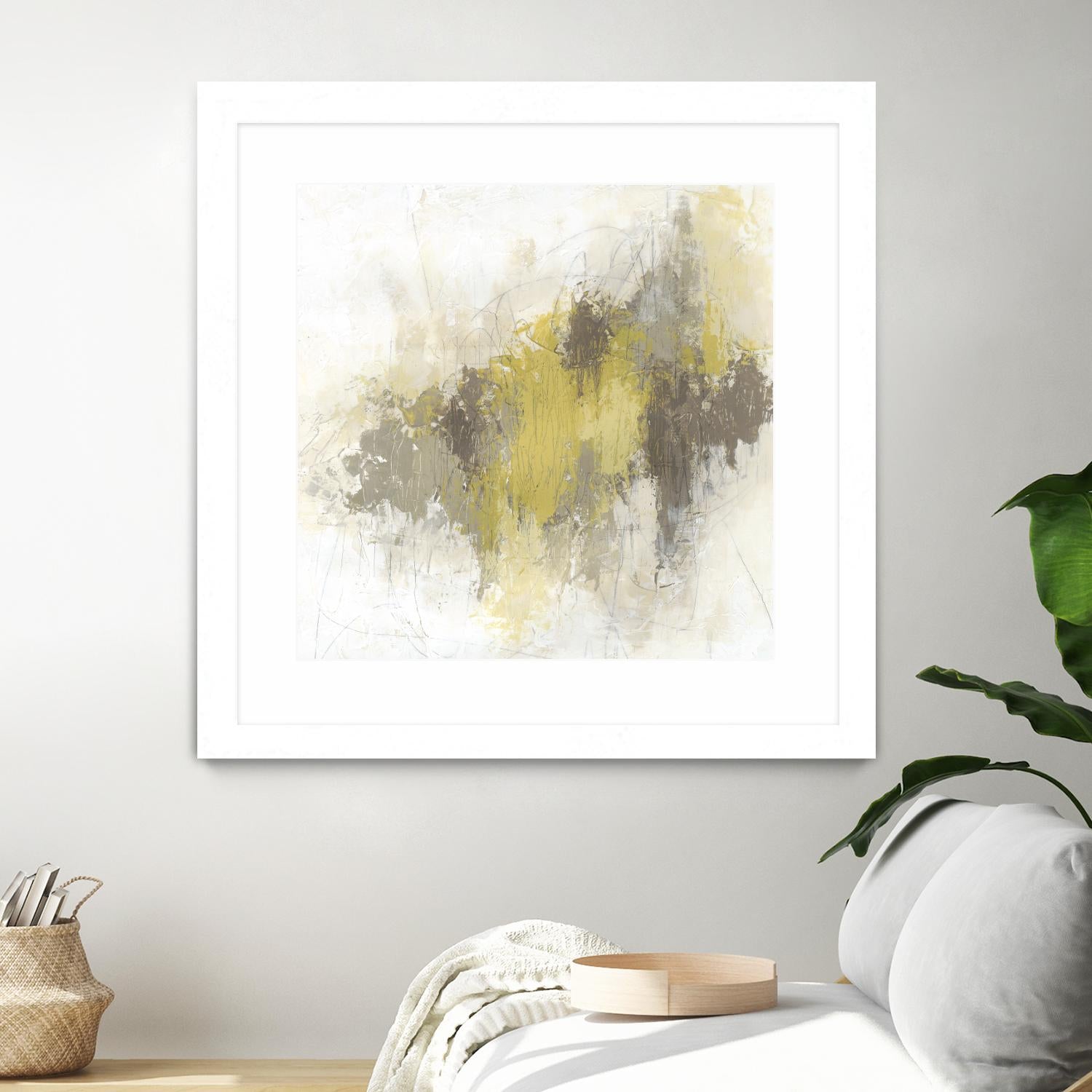 Saffron Abstract I by June Erica Vess on GIANT ART - yellow abstract abstract