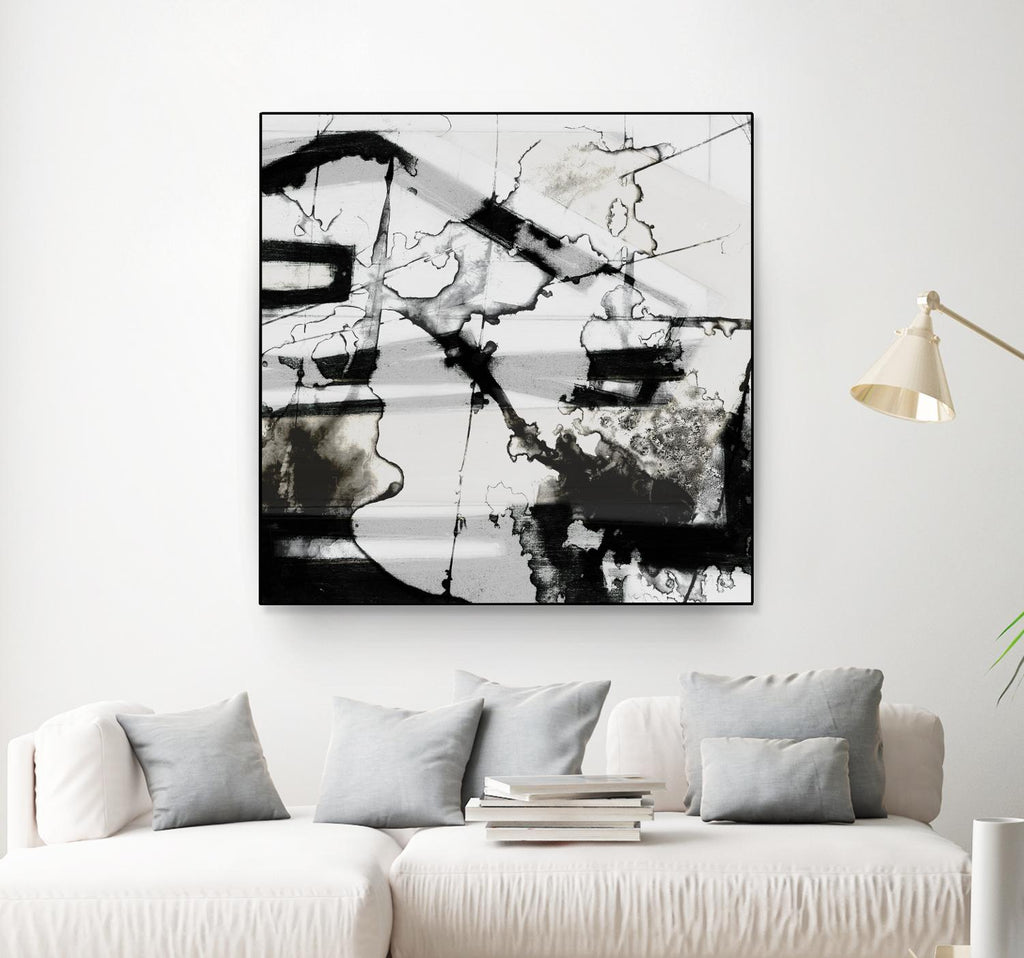 In Motion III by Jennifer Goldberger on GIANT ART - black abstract