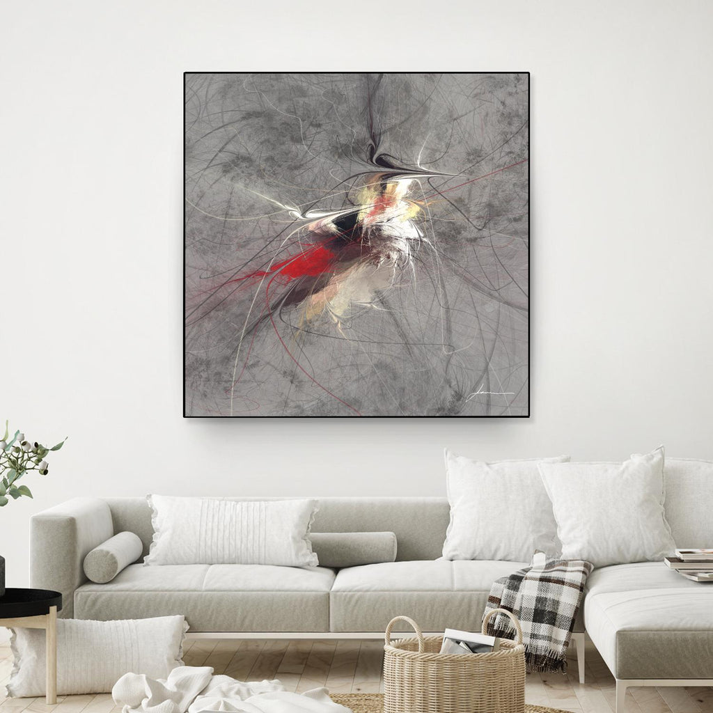 Paint Swirl I de James Burghardt sur GIANT ART - abstrait rouge