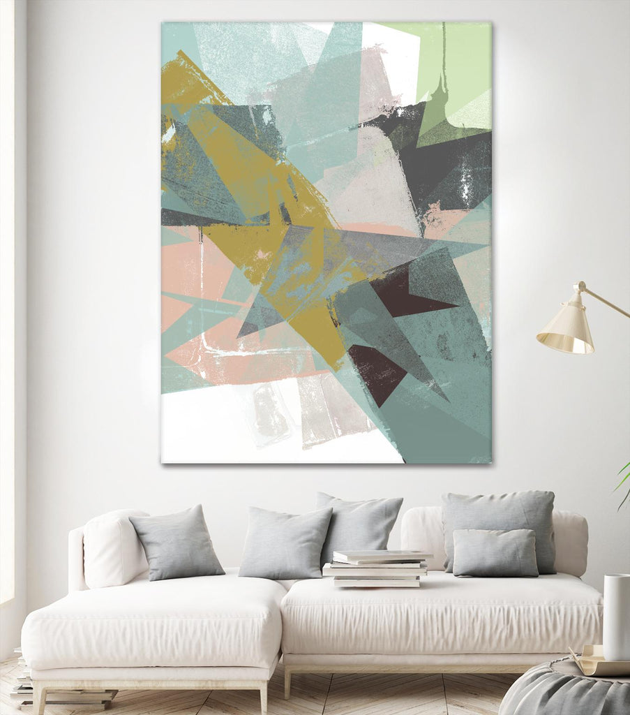 Color Patches I by Jennifer Goldberger on GIANT ART - green abstract