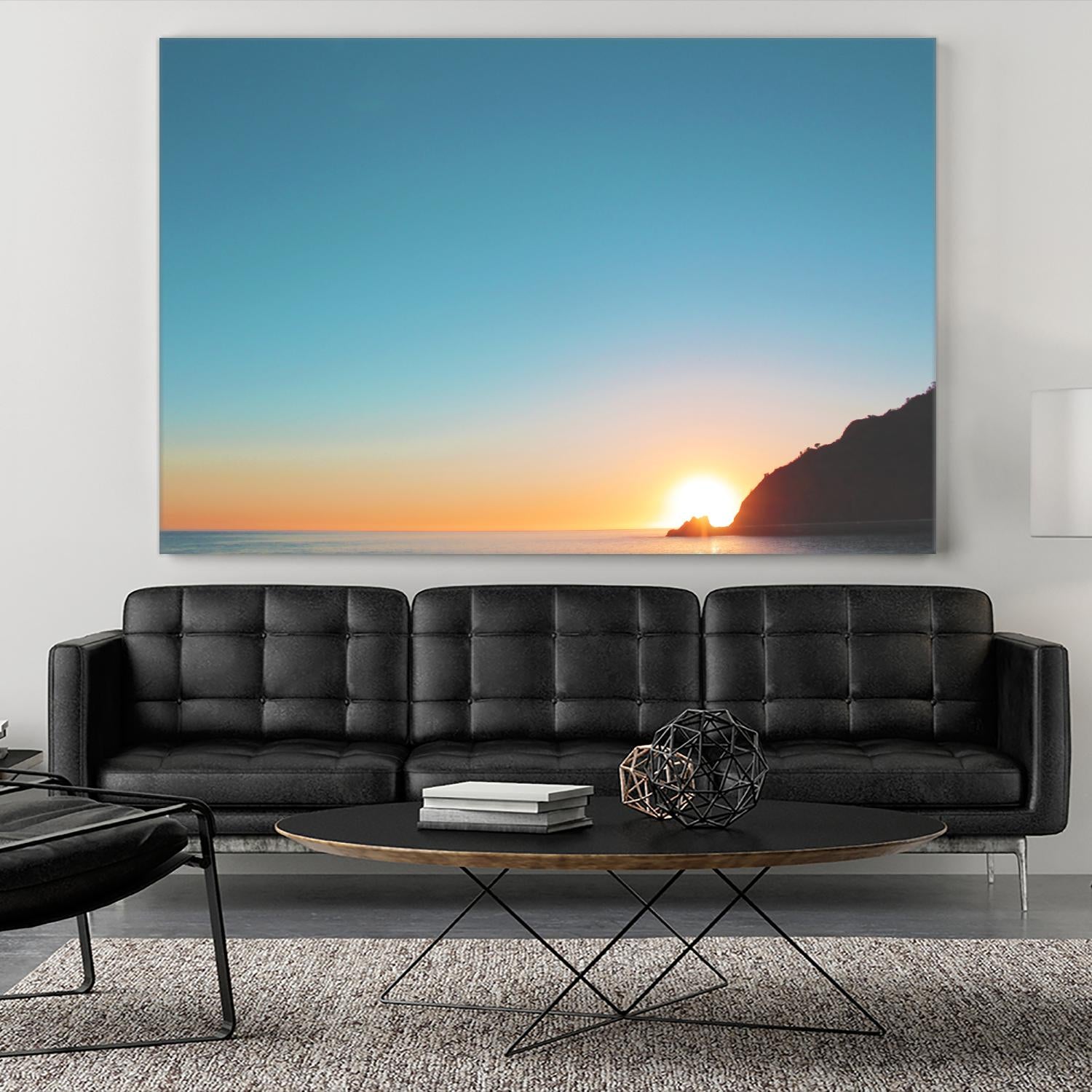 Sunset by Pexels on GIANT ART - blue sea scene