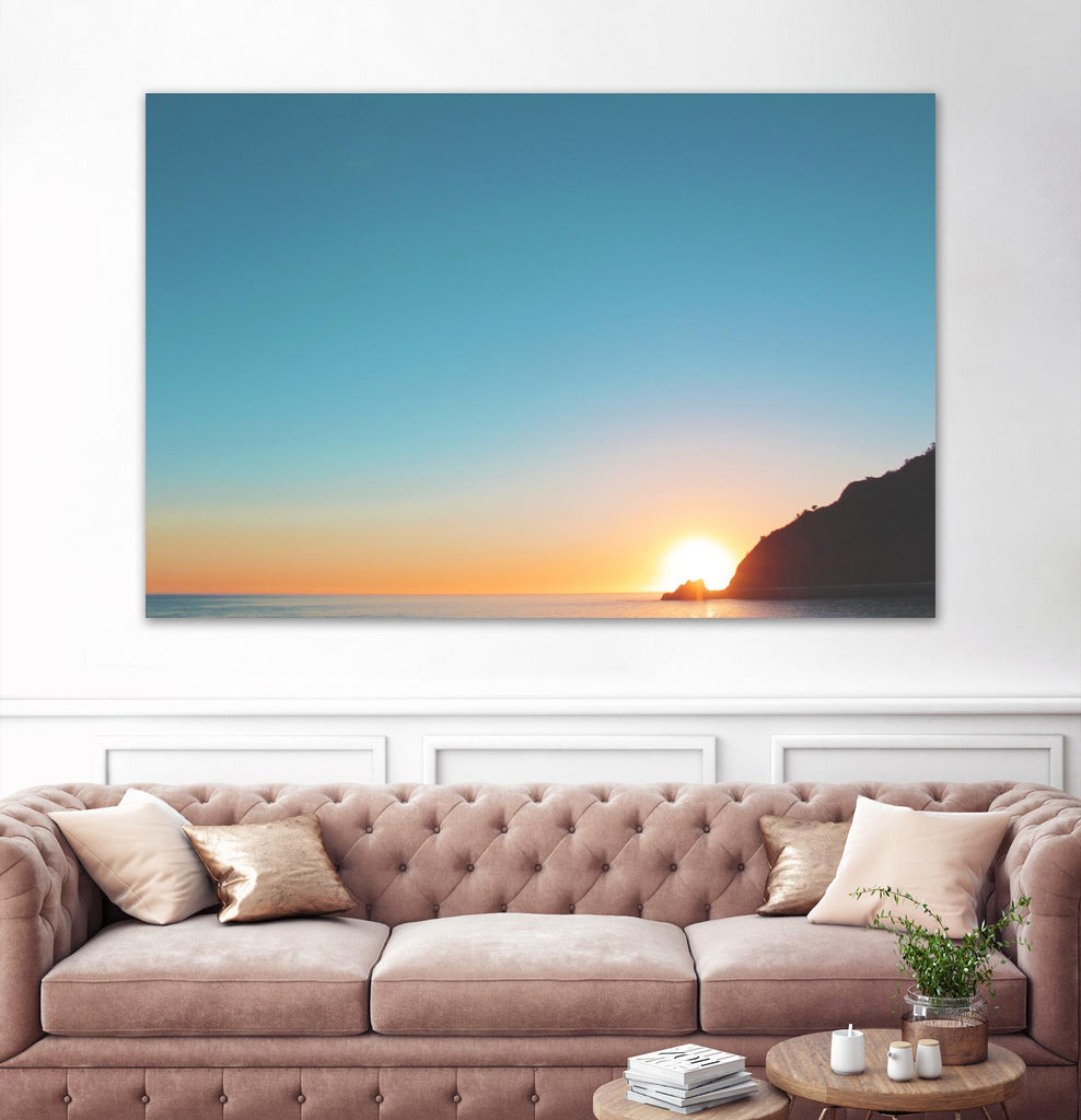 Coucher de soleil par Pexels sur GIANT ART - scène de mer bleue