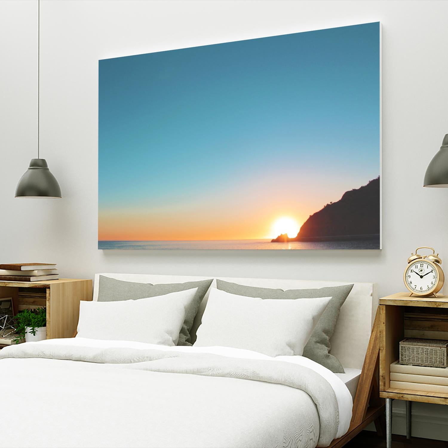 Sunset by Pexels on GIANT ART - blue sea scene