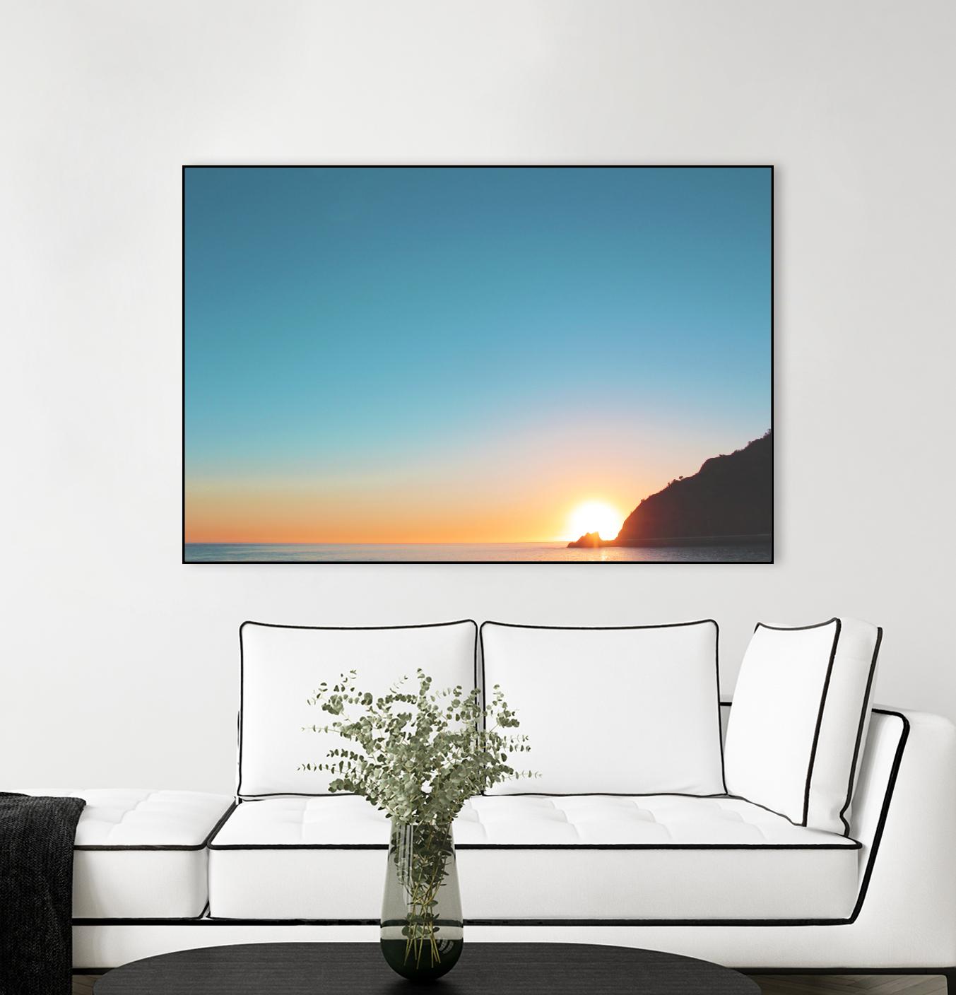 Sunset by Pexels on GIANT ART - blue sea scene