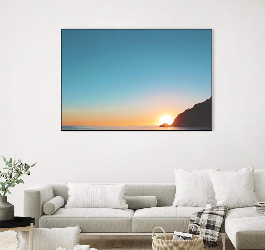 Sunset by Pexels on GIANT ART - blue sea scene