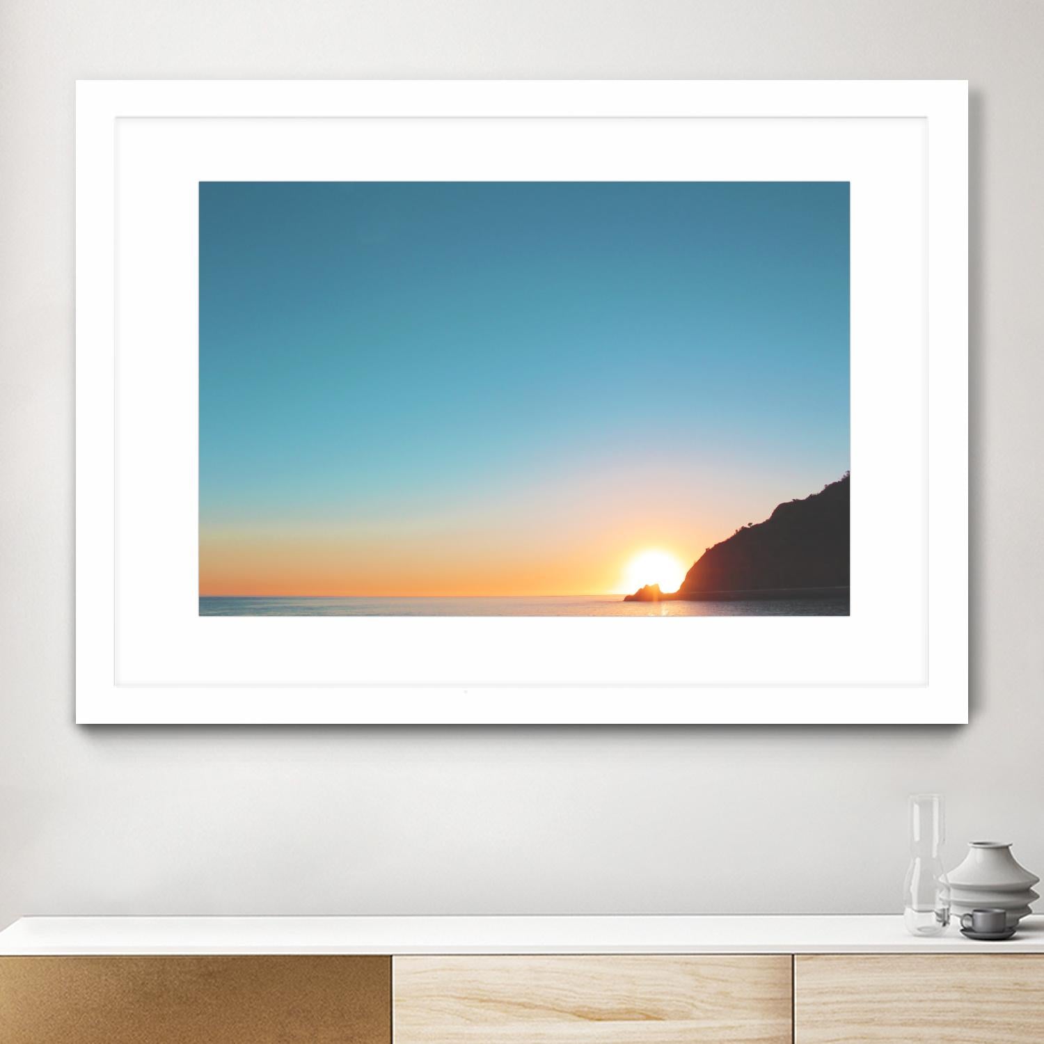 Sunset by Pexels on GIANT ART - blue sea scene