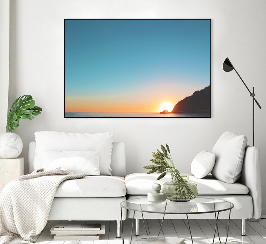 Sunset by Pexels on GIANT ART - blue sea scene