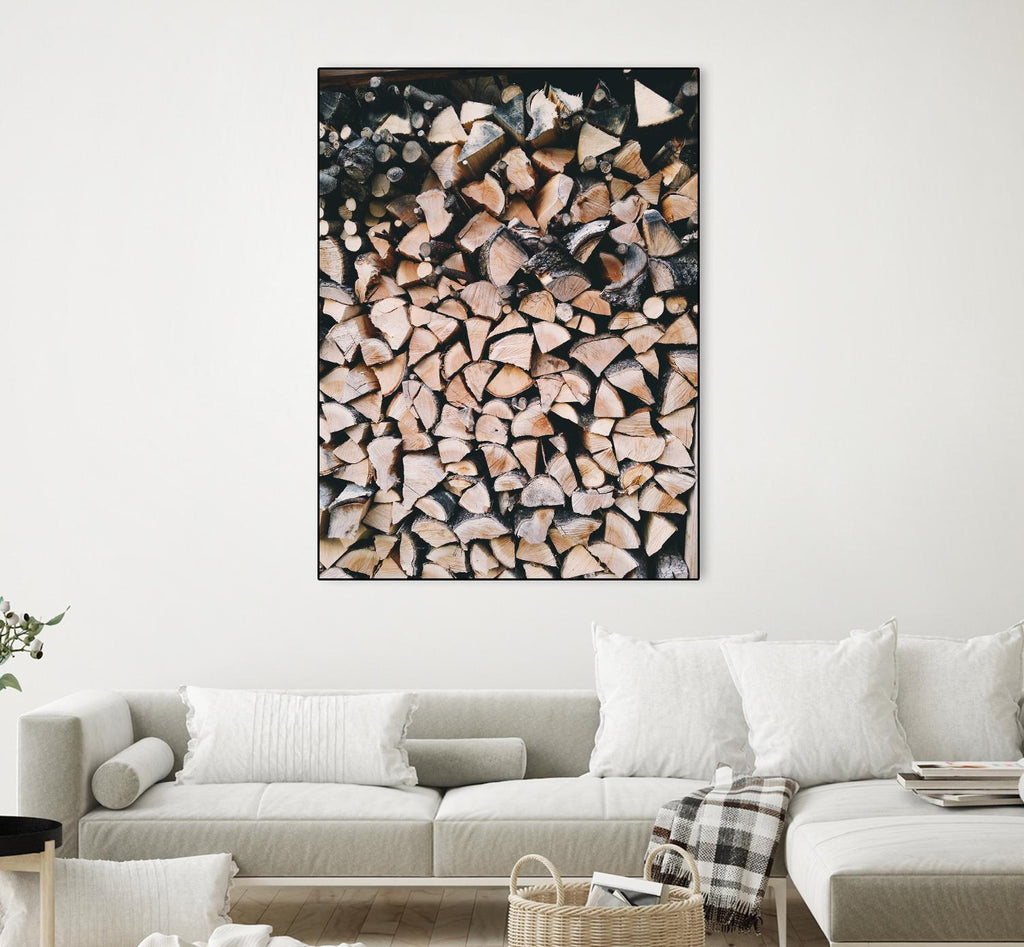 Logs by Pexels on GIANT ART - black trees