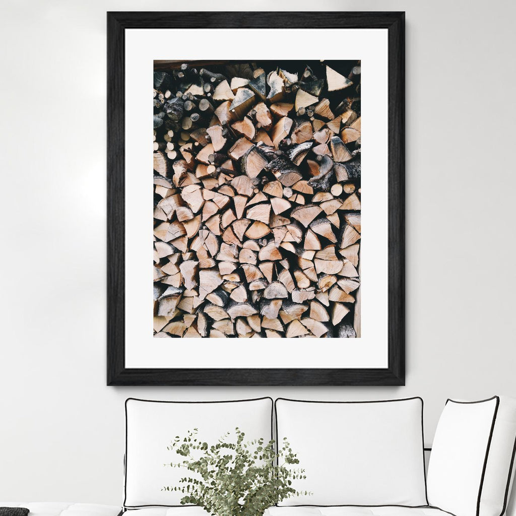 Logs by Pexels on GIANT ART - black trees wood