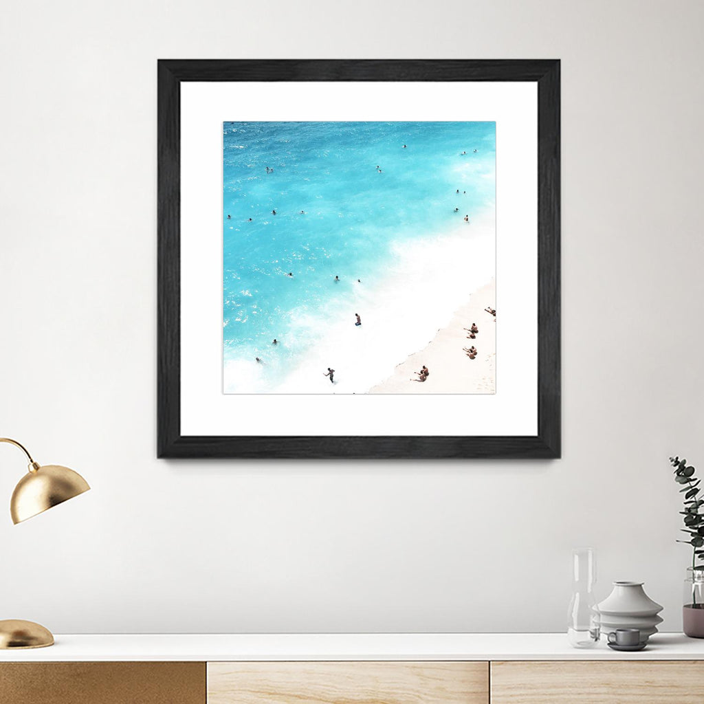 A day at the beach by Pexels on GIANT ART - blue sea scene
