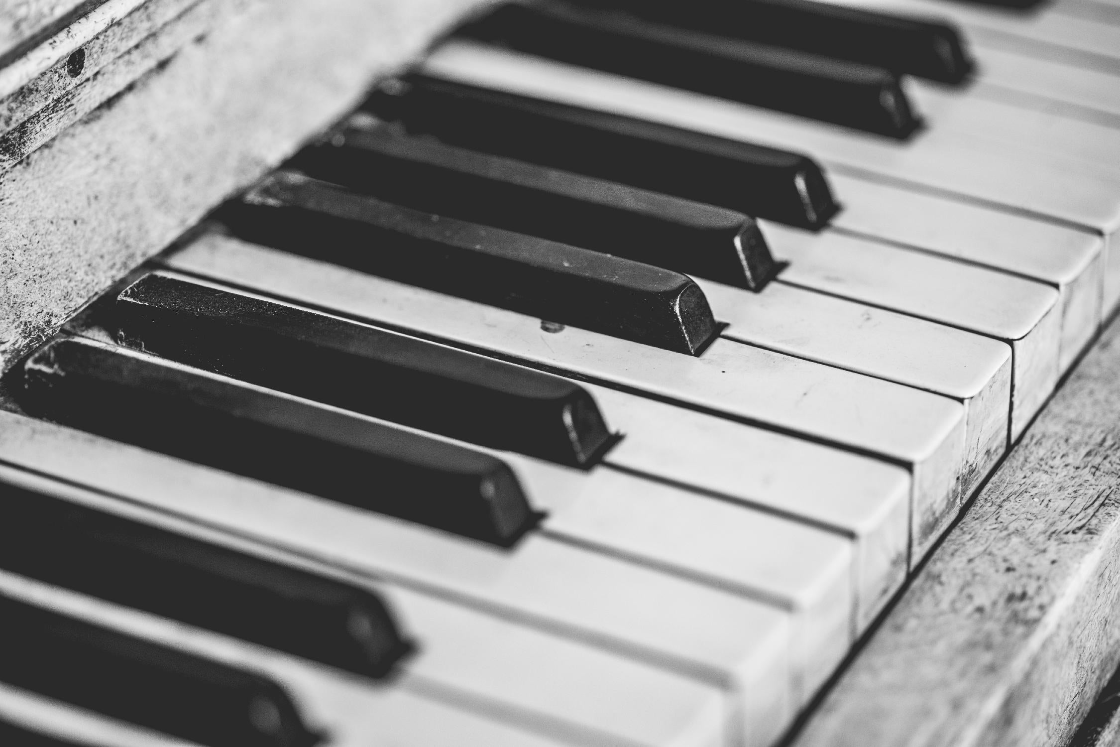 Vintage piano by Pexels on GIANT ART - white leisure