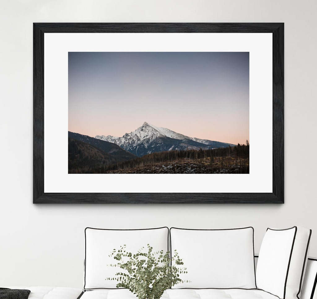 Mountain top par Pexels sur GIANT ART - paysage rose