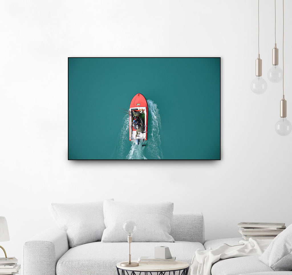 Boat par Pexels sur GIANT ART - rouge nautique