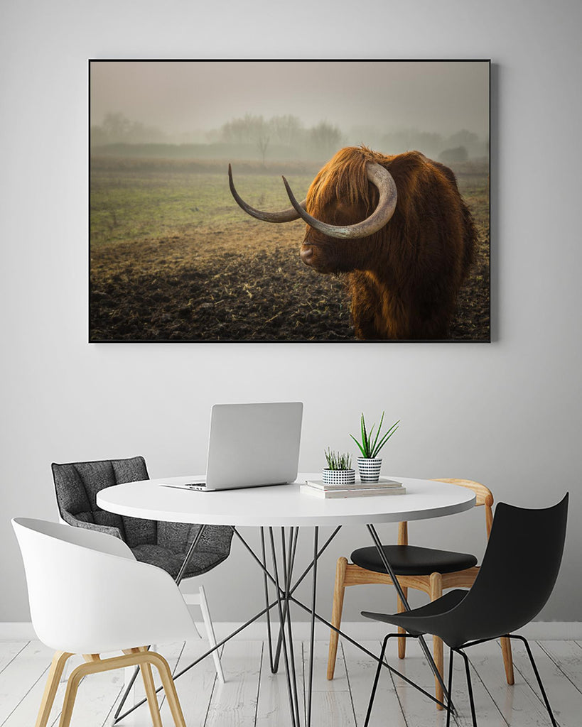 Longhorn by Pexels on GIANT ART - green animals