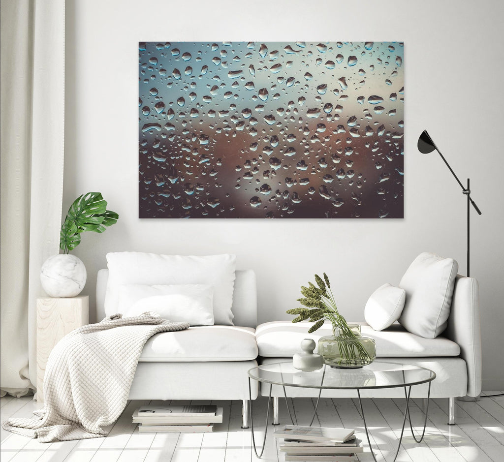 Rain drops by Pexels on GIANT ART - brown photo art