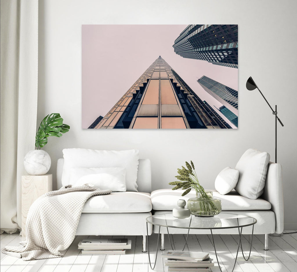 Skyline view by Pexels on GIANT ART - pink city scene