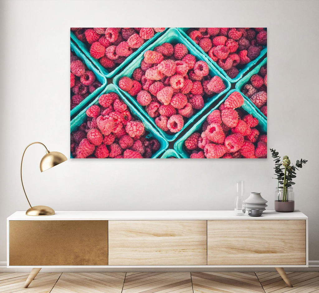 Raspberries by Pexels on GIANT ART - blue fruit-food-drink