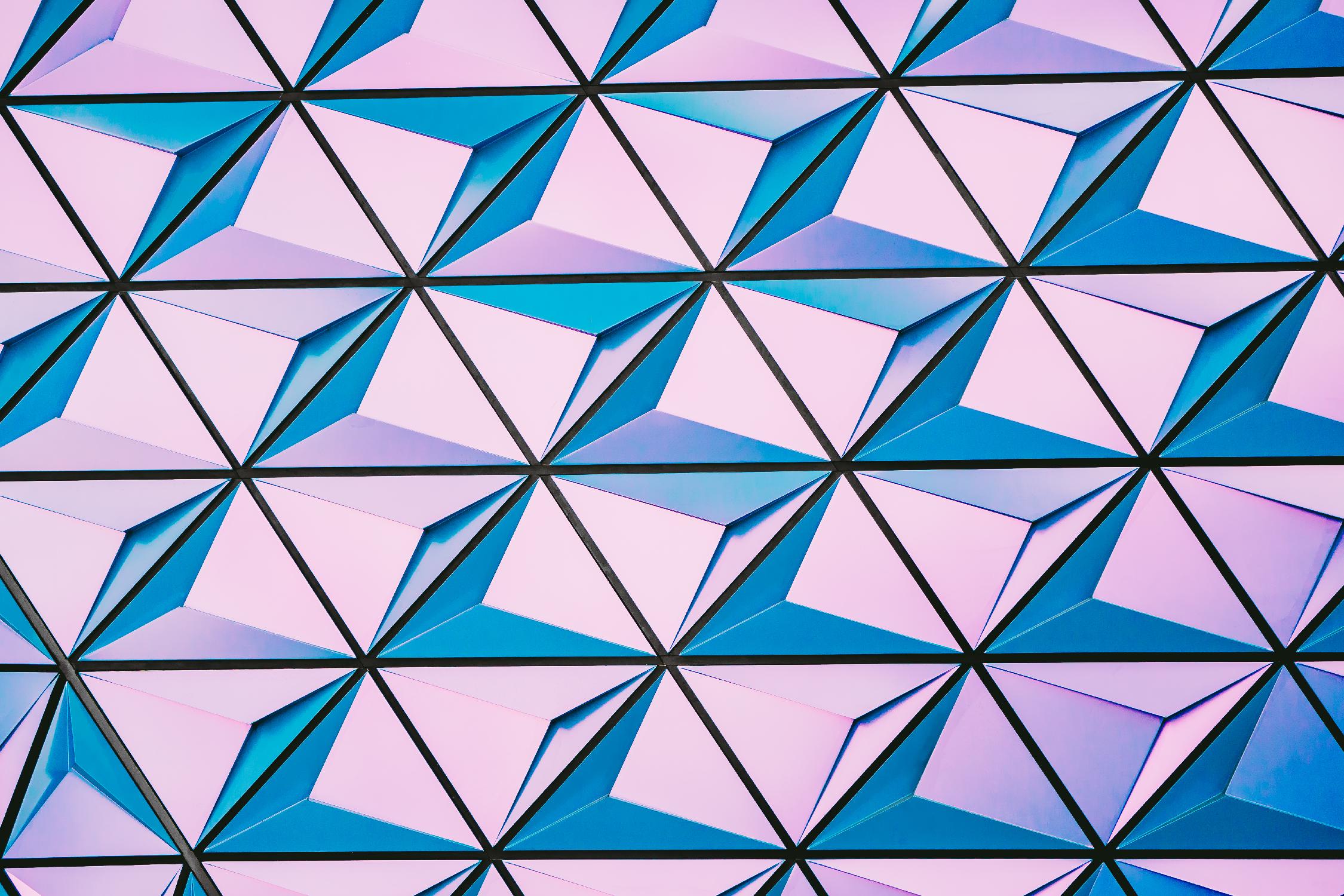 Geometrical Design by Pexels on GIANT ART - blue photo art