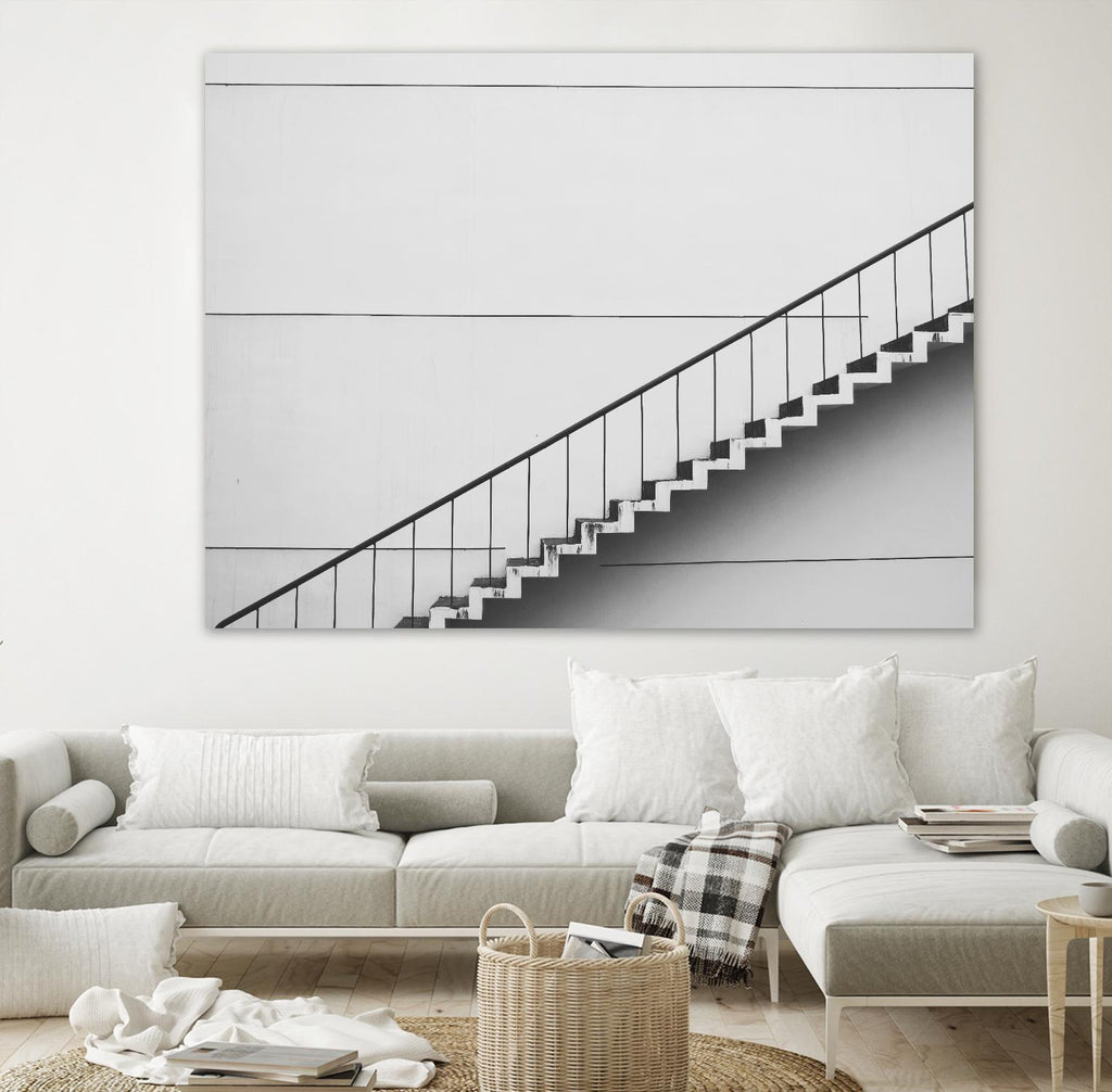 Diagonal Staircase par Pexels sur GIANT ART - art photo blanc
