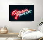 Open 24 hours by Pexels on GIANT ART - black photo art