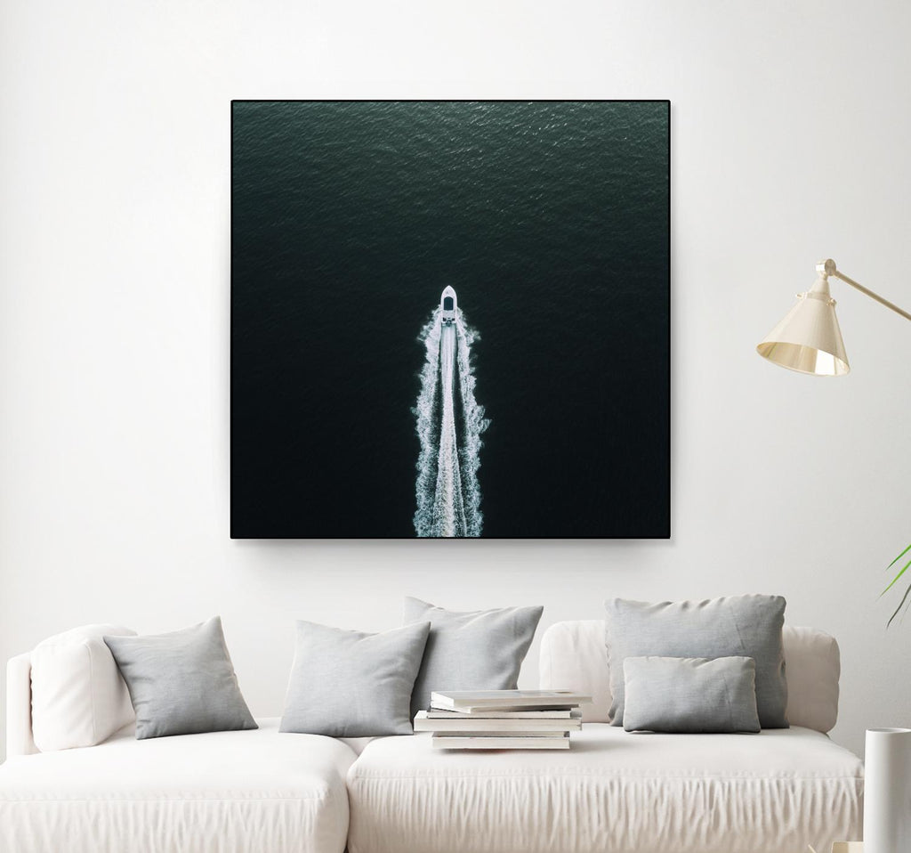 Ramez votre bateau par Pexels sur GIANT ART - noir nautique