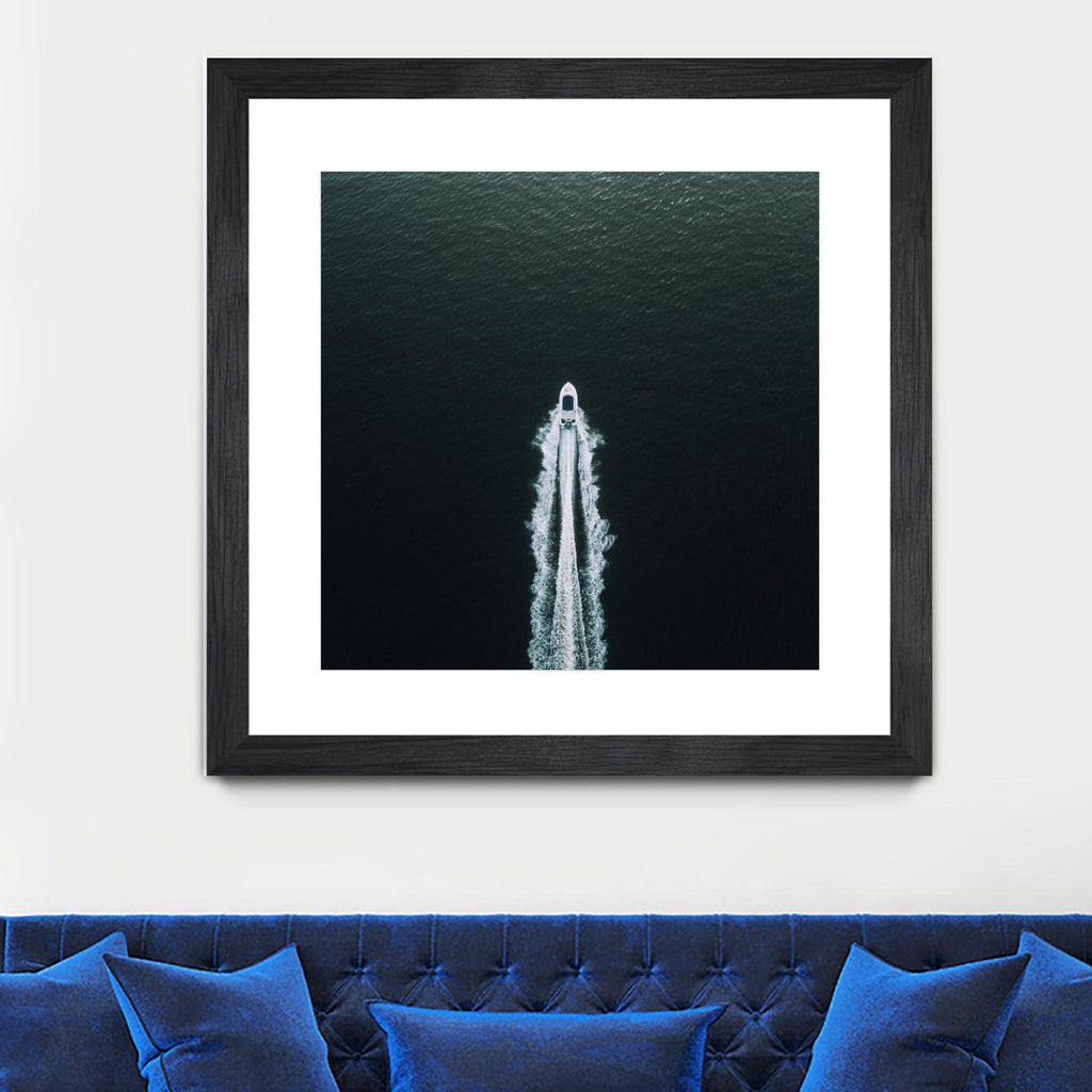 Ramez votre bateau par Pexels sur GIANT ART - noir nautique