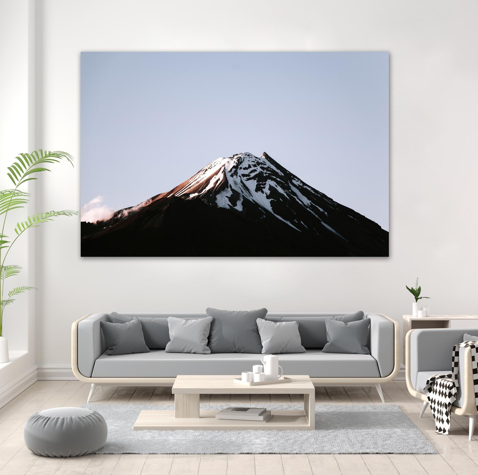 Snow on top by Pexels on GIANT ART - black landscape