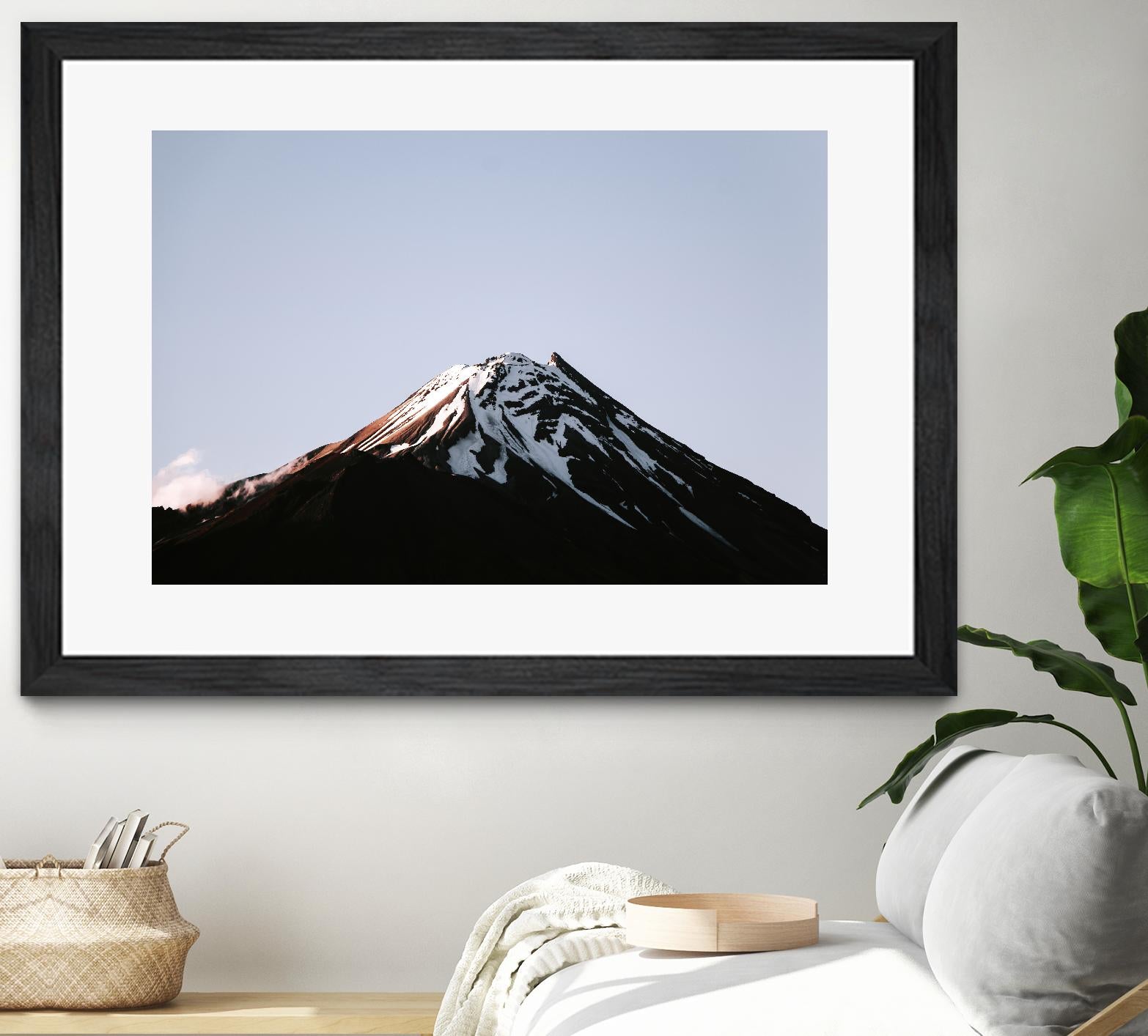 Snow on top by Pexels on GIANT ART - black landscape