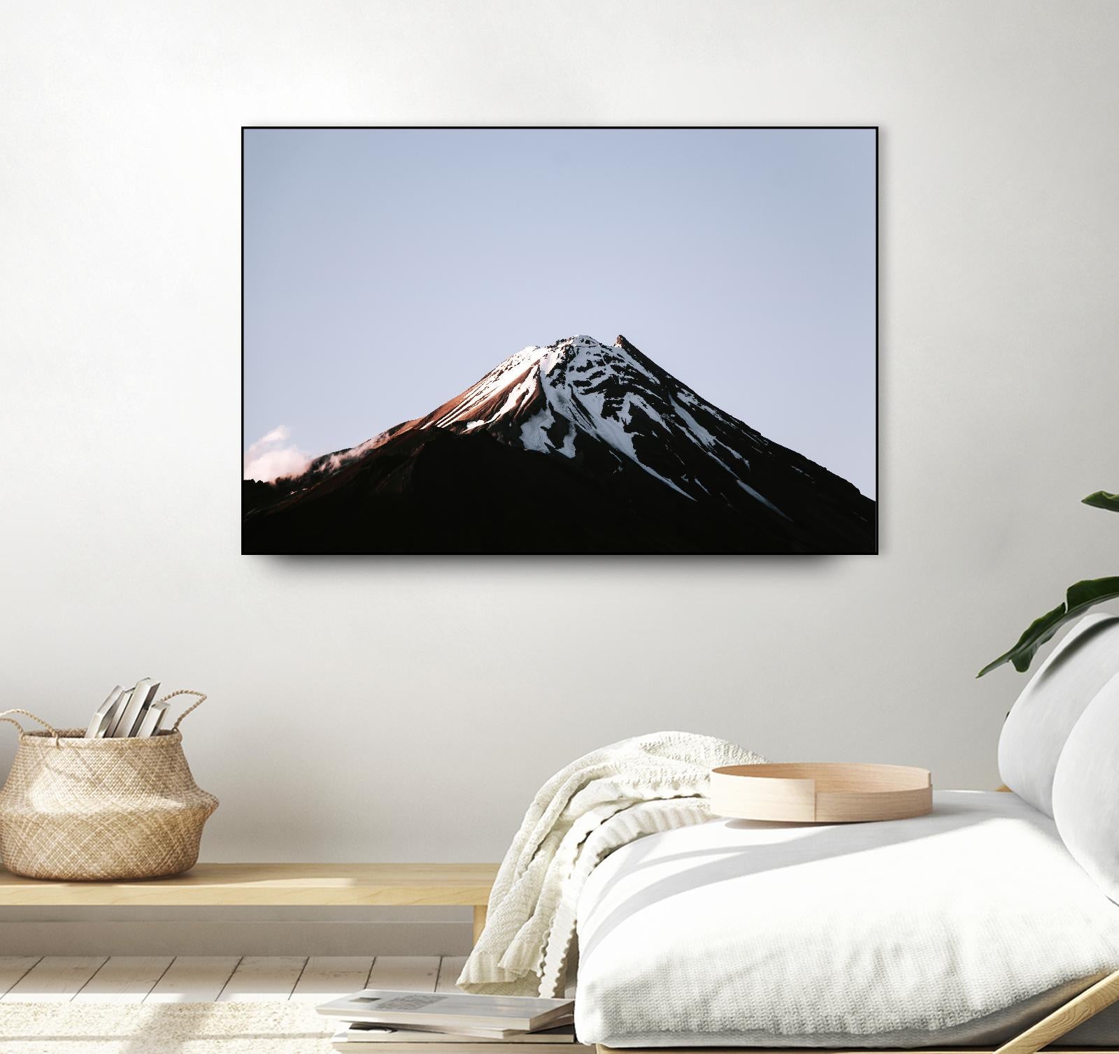 Snow on top by Pexels on GIANT ART - black landscape