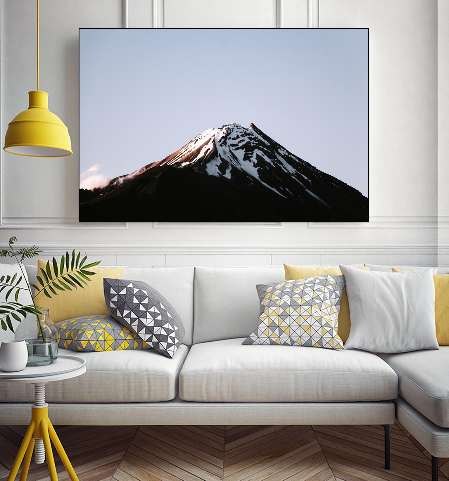 Snow on top by Pexels on GIANT ART - black landscape