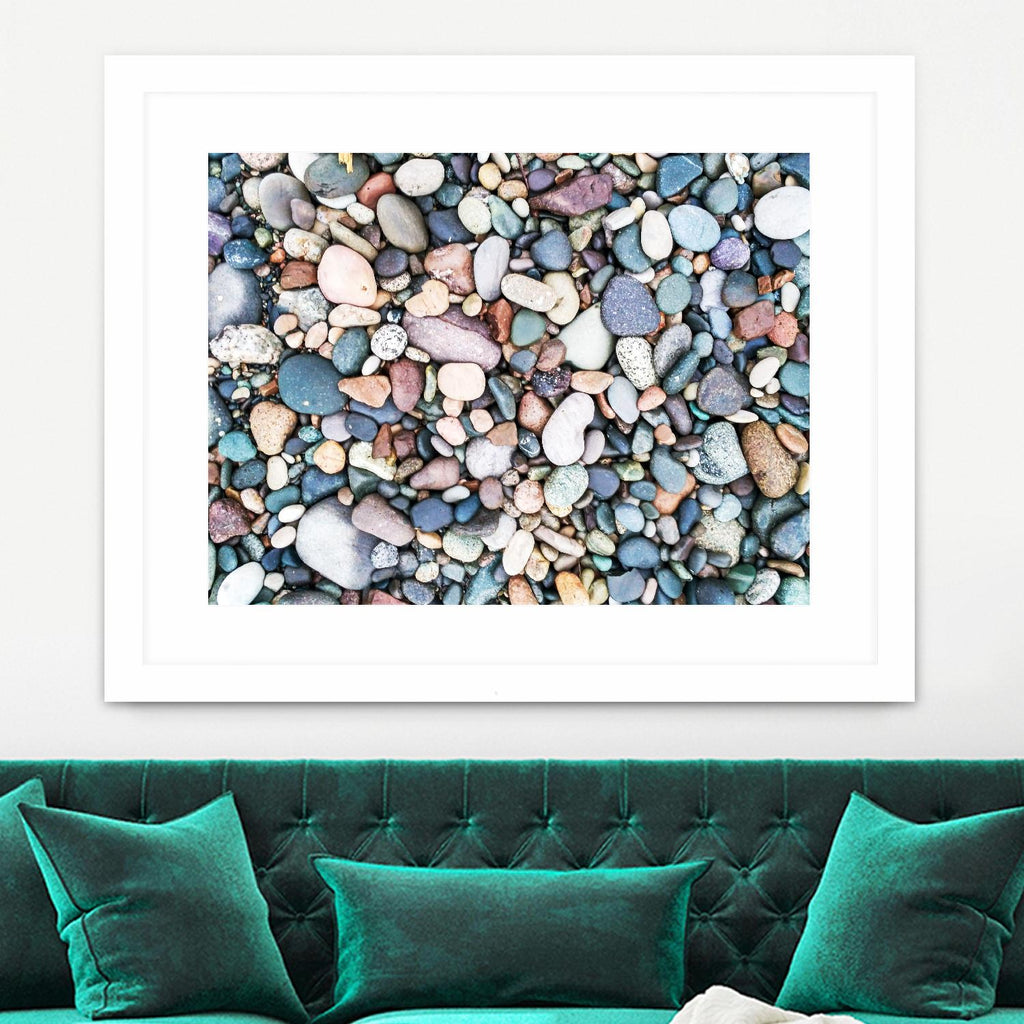 Pebbles by Pexels on GIANT ART - blue photo art