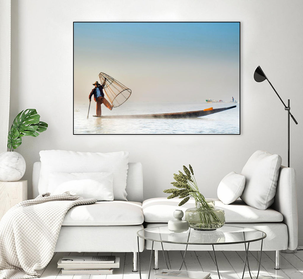 Fishing by Pexels on GIANT ART - white sea scene