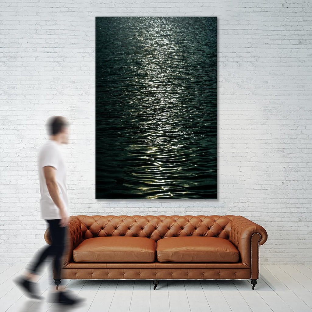 Moon light par Pexels sur GIANT ART - scène de mer noire